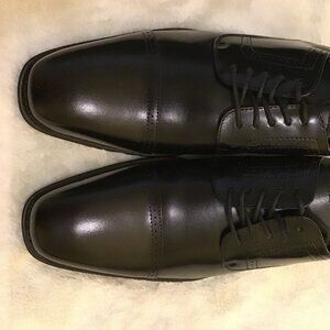 Mens leather black shoes